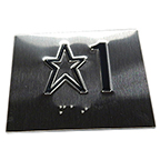 Braille Plate, 4" x 4" SS w/