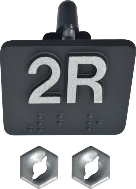 Braille 1.25SQ, #2R Nickel/Black