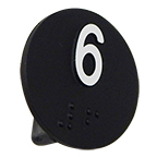 Braille 1.375RD, #6 White/Blac
