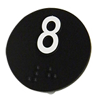 Braille 1.375RD, #8 White/Blac