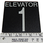 Hoistway ID Plaque, Plastic 4"