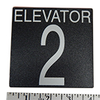 Hoistway ID Plaque, Plastic 4"