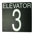 Hoistway ID Plaque, Plastic 4"