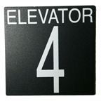 Hoistway ID Plaque, Plastic 4"
