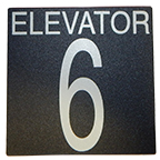 Hoistway ID Plaque, Plastic 4"