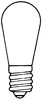 ^LAMP, 6S6/130V, SCREW BASE