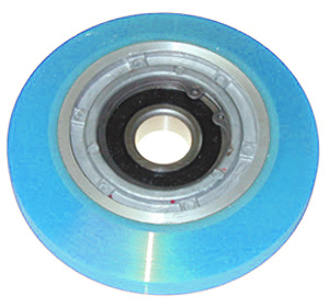 ROLLER GUIDE WHEEL 4-3/8" BLUE