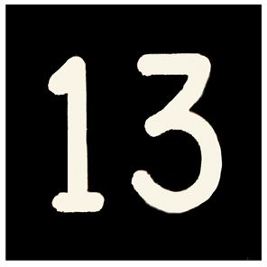 BUTTON, MARKED #13