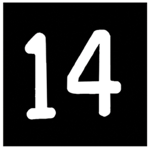 BUTTON, MARKED #14
