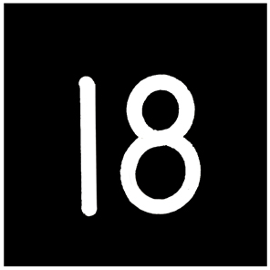BUTTON, MARKED #18