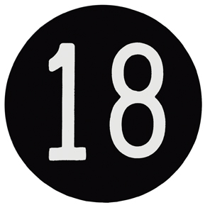 BUTTON, MARKED #18