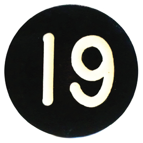 BUTTON, MARKED #19