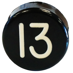 BUTTON, MARKED #13