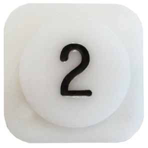 JEWEL, ROUND MARKED "2"