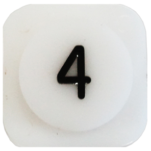 JEWEL, ROUND MARKED "4"