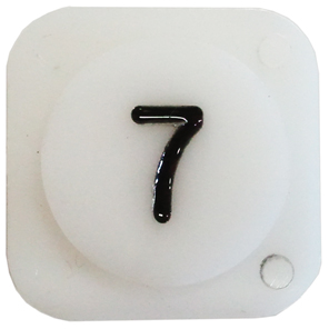 JEWEL, ROUND MARKED "7"