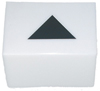 P.I., BLACK "UP" ARROW ON WHIT