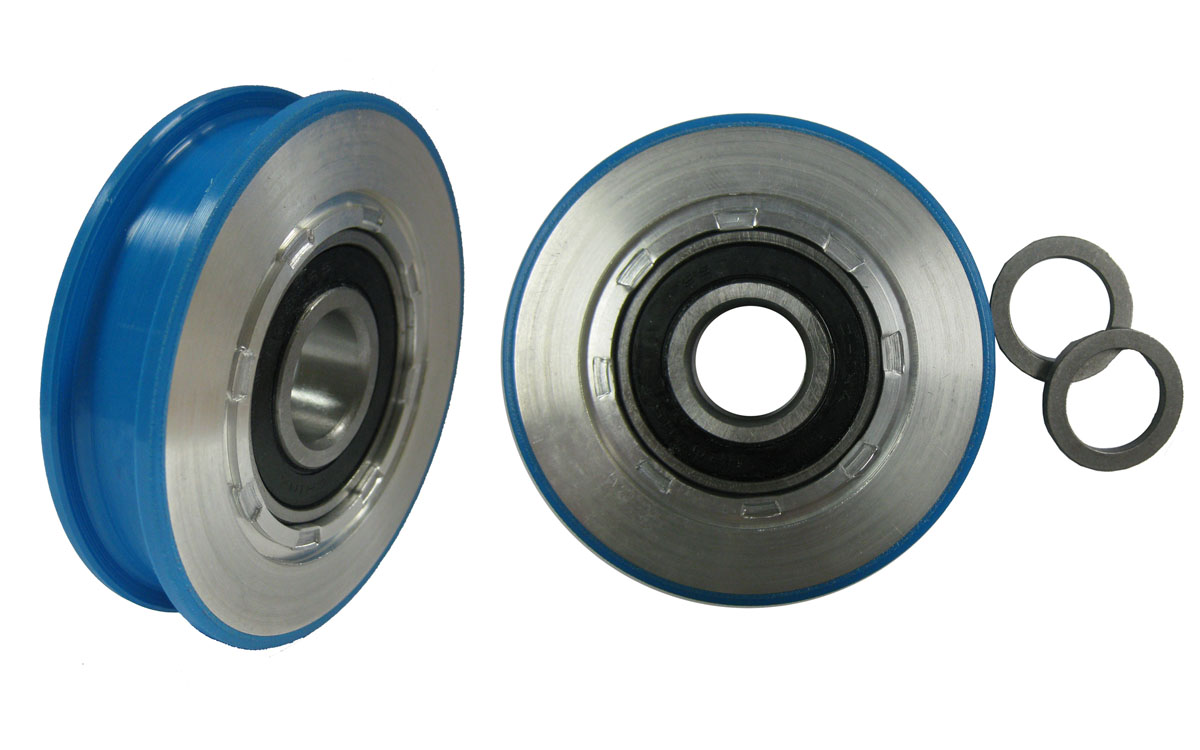DOOR ROLLER 3 3/8"W/POLY FLAT