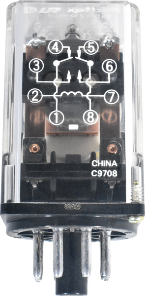 RELAY,PLUG-IN 24 VAC,2 PDT-ENC