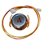 PushButton, Rnd Flush S/S "4"