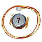 PushButton, Rnd Flush S/S "7"