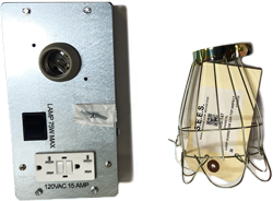 Pit Light Pack, Light w/ Cage, GFCI Outlet, and