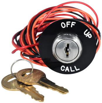 Key Switch, 2Pos/Rm1 MOM Off/Up/Call