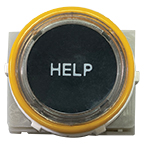 Pushbutton, Assembly Black, "HELP"