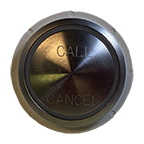 Button, Stainless marked "Call Cancel" Vandal