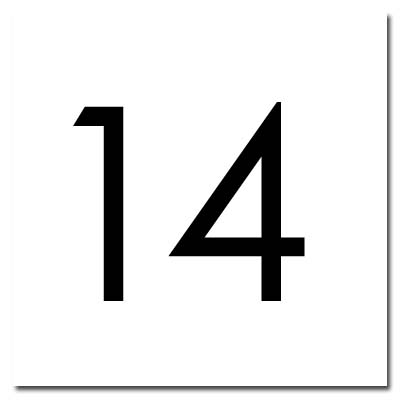 BUTTON INSERT, SQUARE #14