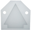 LENS, WHITE FLAT ARROW ON BASE
