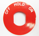 BEZEL, RND RED, OFF-HOLD-ON