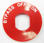 BEZEL, RND RED, BYPASS-OFF-ON