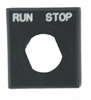 BEZEL, SQUARE BLACK. "STOP RUN