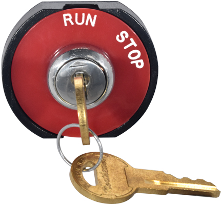 RUN-STOP, KEY SWITCH ROUND, "