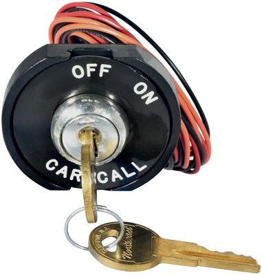 Call Keyswitch, Black, Round,
