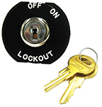Lockout Keyswitch Black, Round