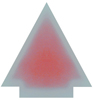 ARROW, WHITE FROSTED ON RED