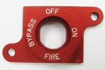 BEZEL, RED, OFF ON FIRE BYPASS