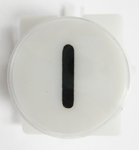 BUTTON, WHITE, CAR STA. #1